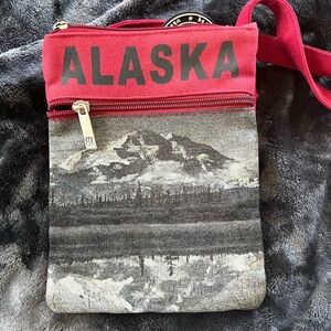 Red and Gray Alaska Crossbody Bag